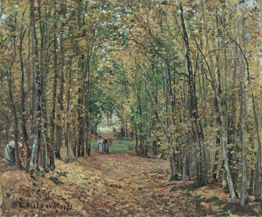 Paseo en el parque de Marly - Camille Pissarro