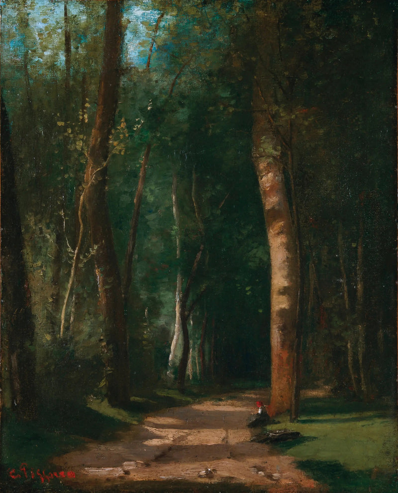 Paseo en un bosque - Camille Pissarro