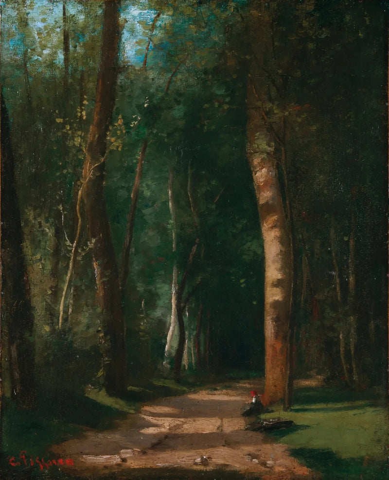 Paseo en un bosque - Camille Pissarro