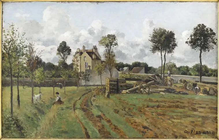 Avenida de la Torre del Jongleur y Casa del Sr. Musy, Louveciennes - Camille Pissarro