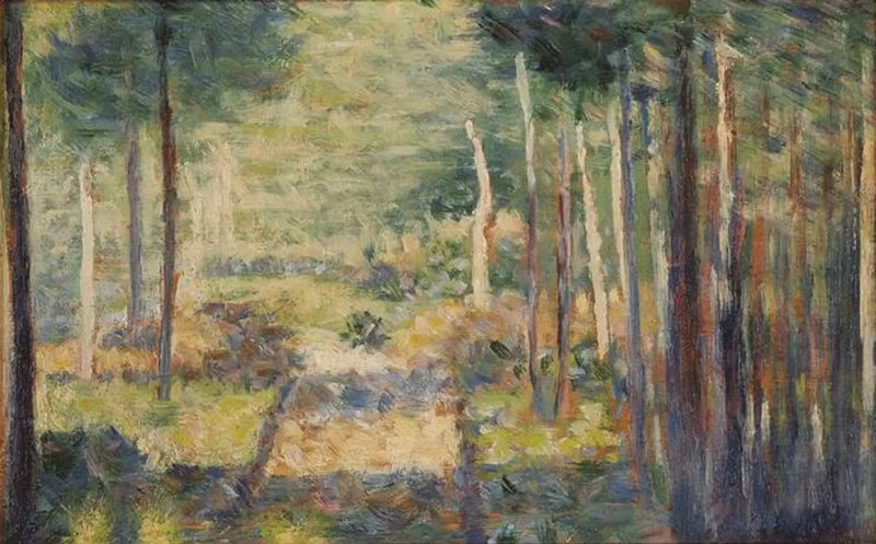 Paseo en el bosque, Barbizon - Georges Seurat