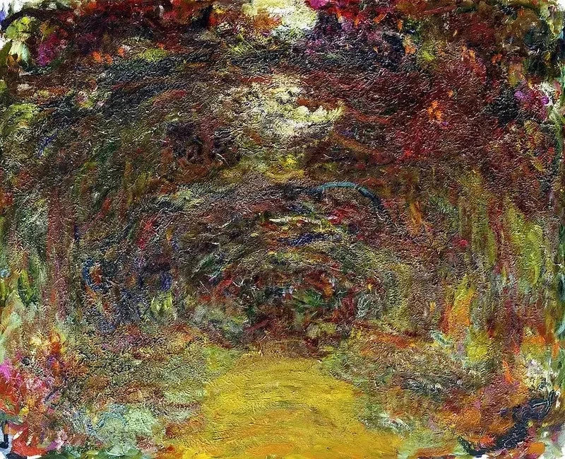 El paseo de los rosales - Claude Monet