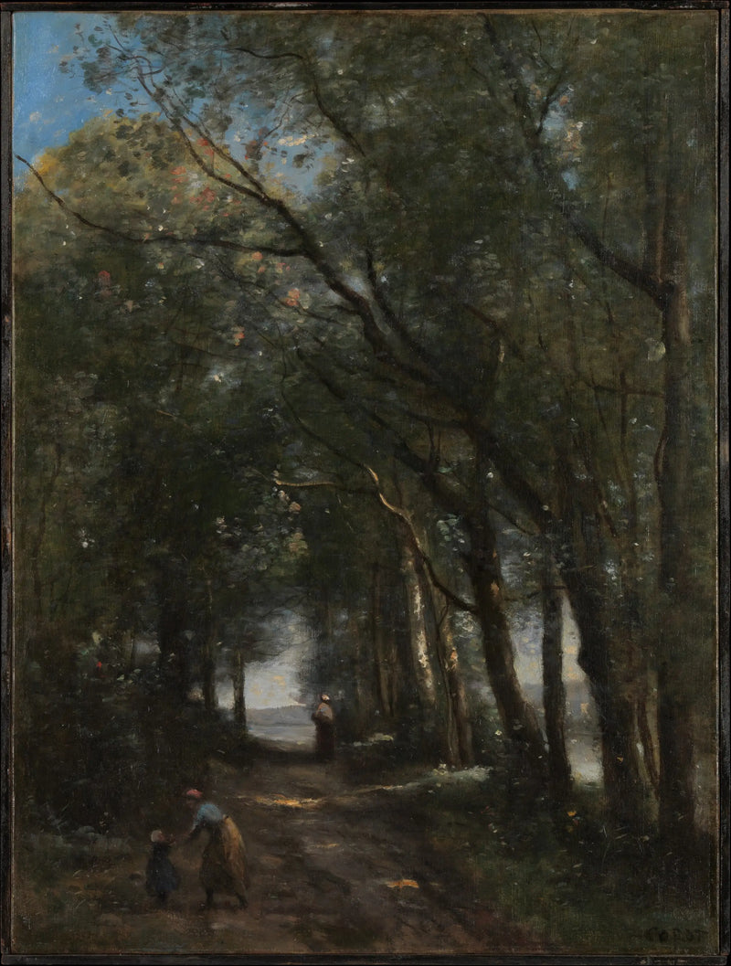 Paseo bajo los árboles - Jean-Baptiste Camille Corot