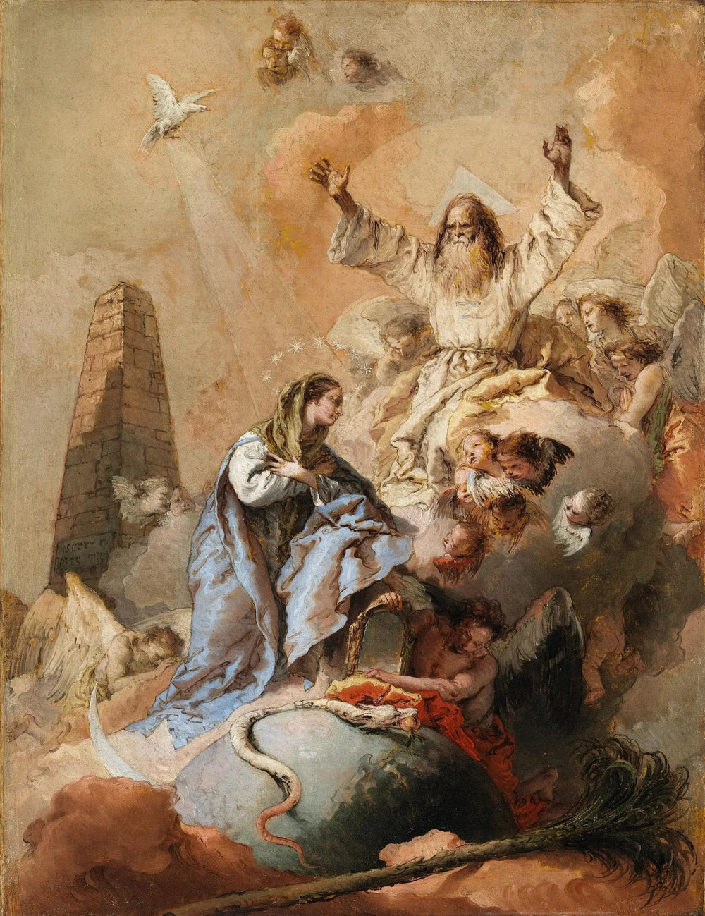 Allégorie de l'Immaculée Conception - Giovanni Battista Tiepolo image 1 tableau peint à l’huile sur toile
