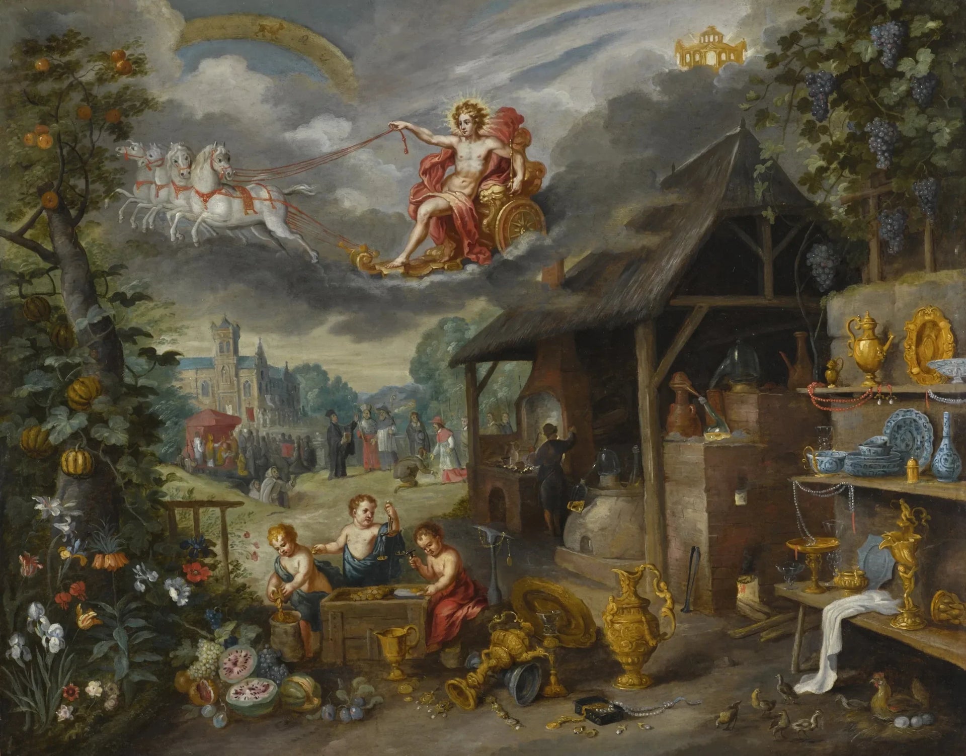 Allégorie de la guerre et de la paix - Jan Brueghel le Jeune image 1 reproduction artisanale de tableau