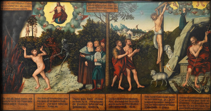 Alegoría de la ley y de la gracia - Lucas Cranach el Viejo