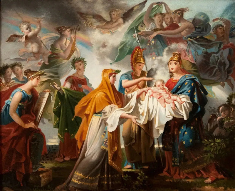 Alegoría del nacimiento de Luis XIV - Charles Meynier