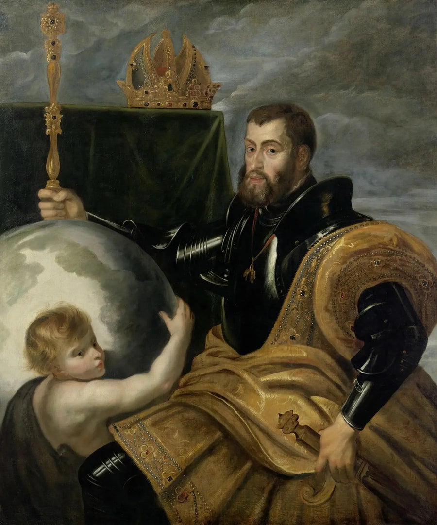 Alegoría sobre el emperador Carlos como soberano de vastos reinos - Peter Paul Rubens