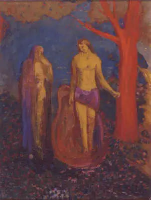 Alegoría: un árbol rojo no ennegrecido por el sol - Odilon Redon