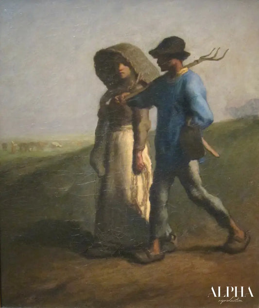 Aller au travail - Jean-François Millet - Reproductions de tableaux et peintures haut de gamme