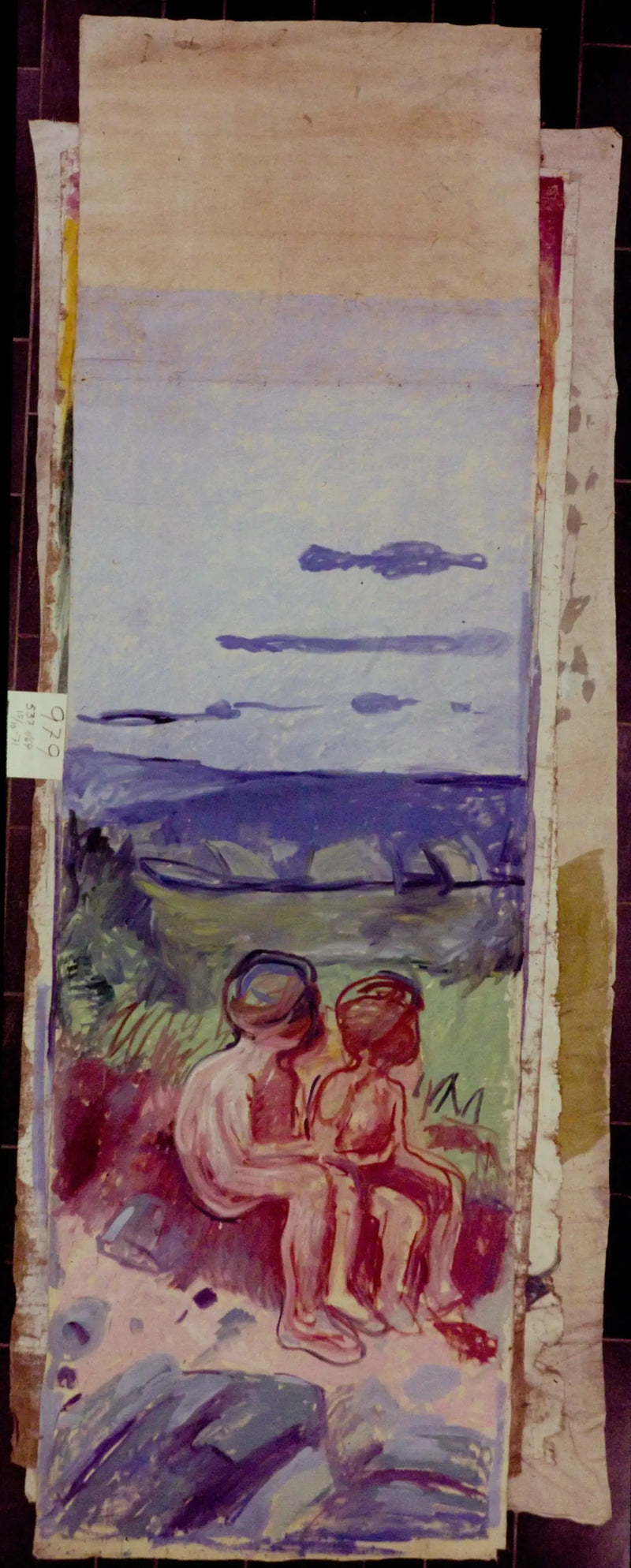 Alma Mater: dos niños sentados - Edvard Munch