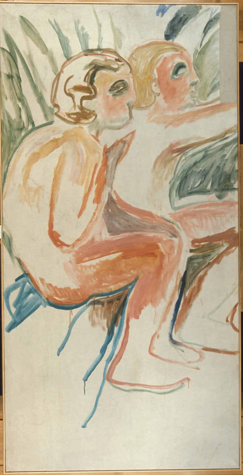 Alma Mater: dos niños sentándose - Edvard Munch