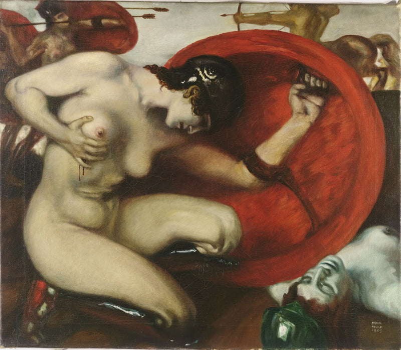 Amazona Herida - Franz von Stuck