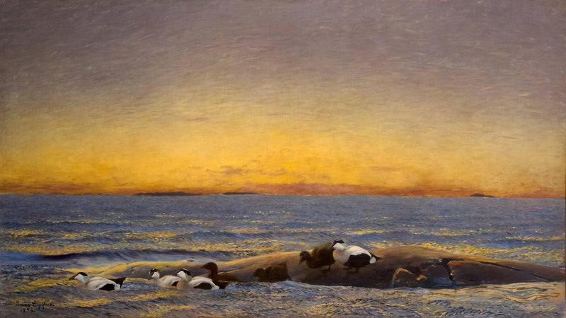 Ambiente matutino junto al mar - Bruno Liljefors