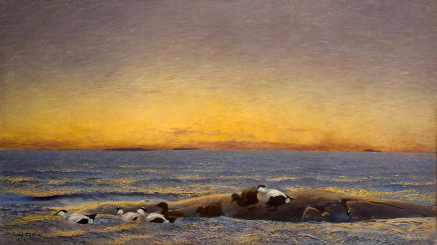 Ambiente matutino junto al mar - Bruno Liljefors