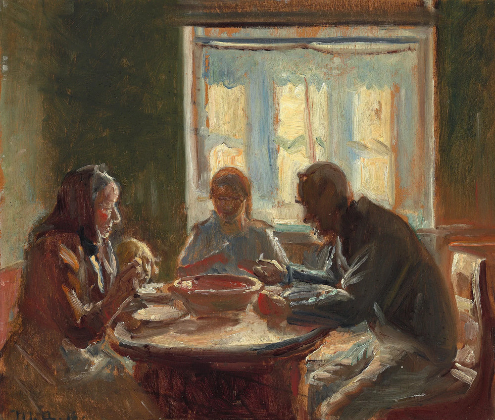 Ambiance matinale. - Michael Peter Ancher image 1 reproduction artisanale de tableau