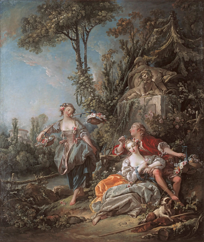 Enamorado en un parque - François Boucher