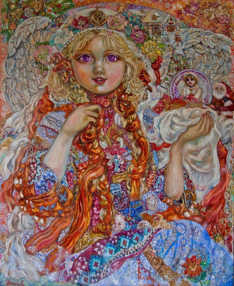 Un ángel celebrando la Navidad - Yumi Sugai