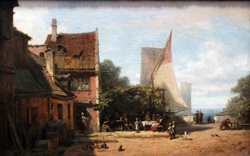 Antigua taberna cerca del lago Starnberger - Carl Spitzweg