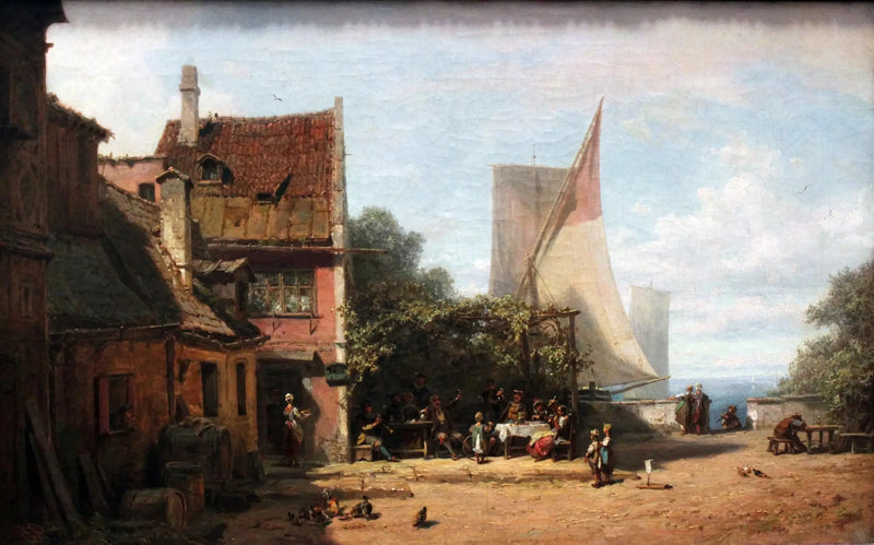 Antigua taberna cerca del lago Starnberger - Carl Spitzweg