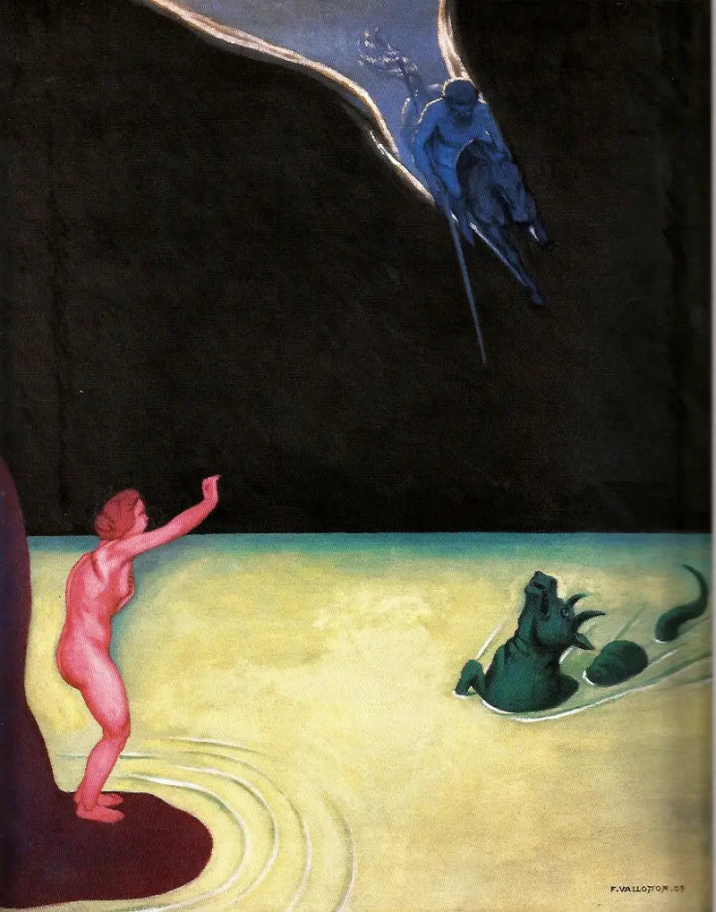 Andromeda de pie y Perseo - Félix Vallotton