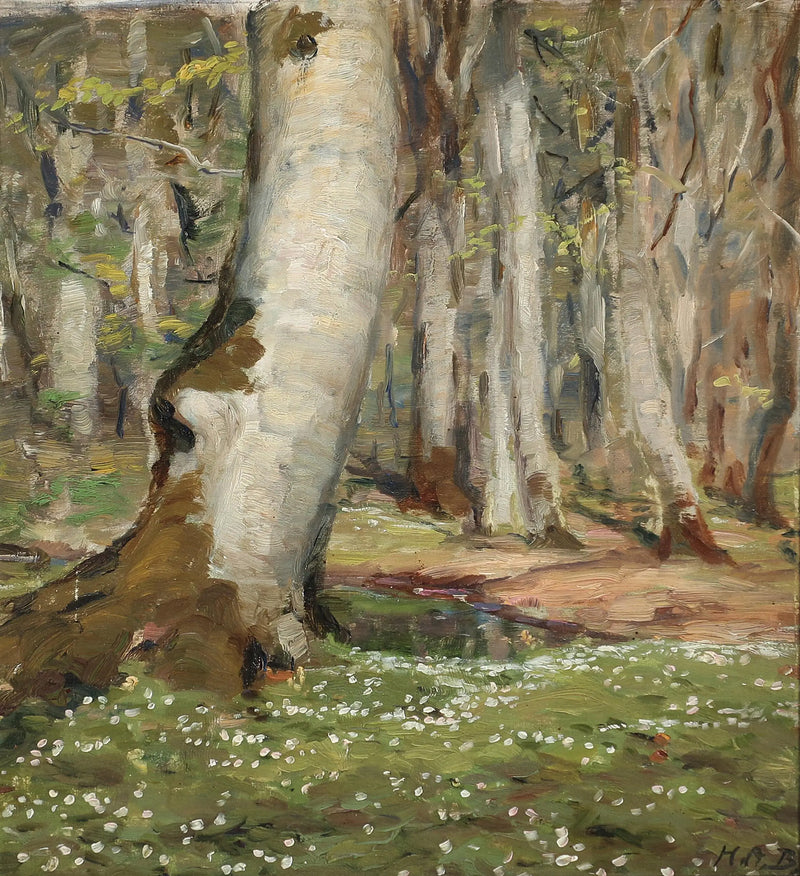 Anémonas en los bosques en primavera. - H. A. Brendekilde