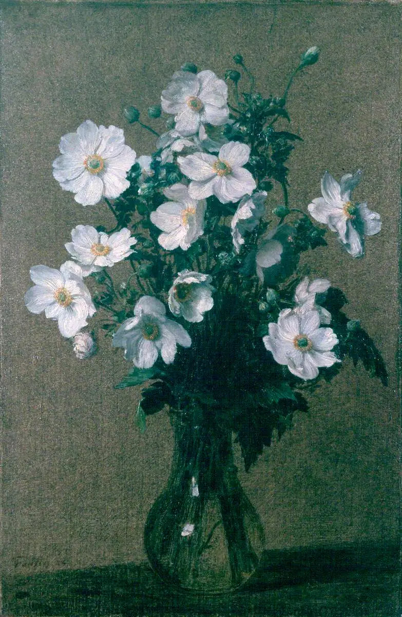 Anémonas de Japón - Henri Fantin-Latour