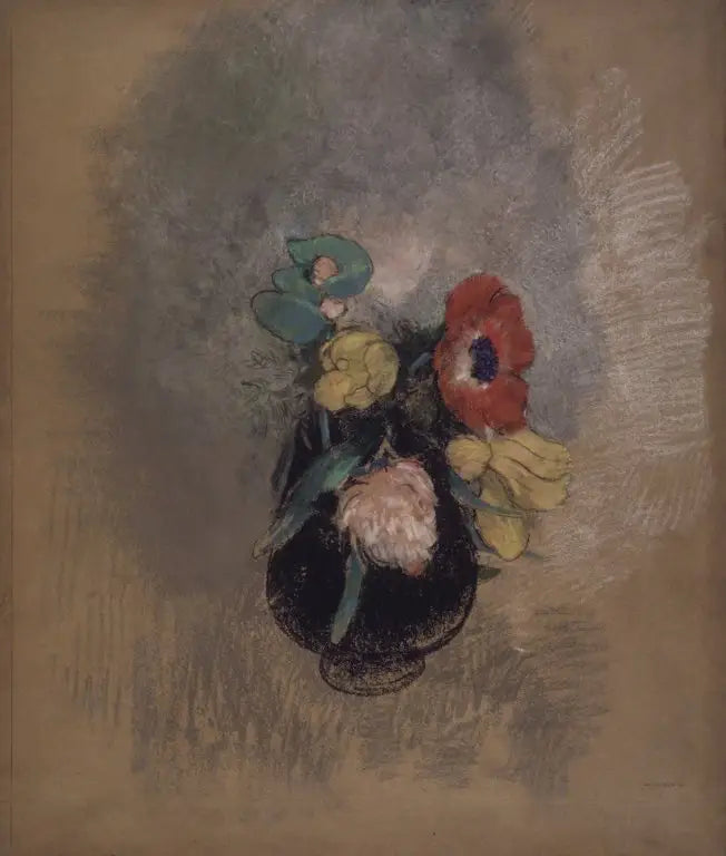 Anémonas y Tulipanes - Odilon Redon