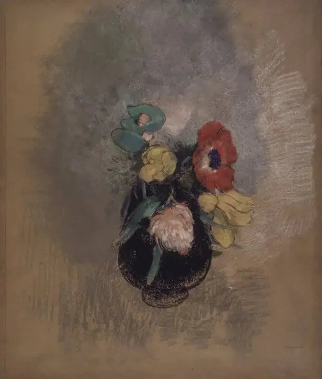 Anémonas y Tulipanes - Odilon Redon