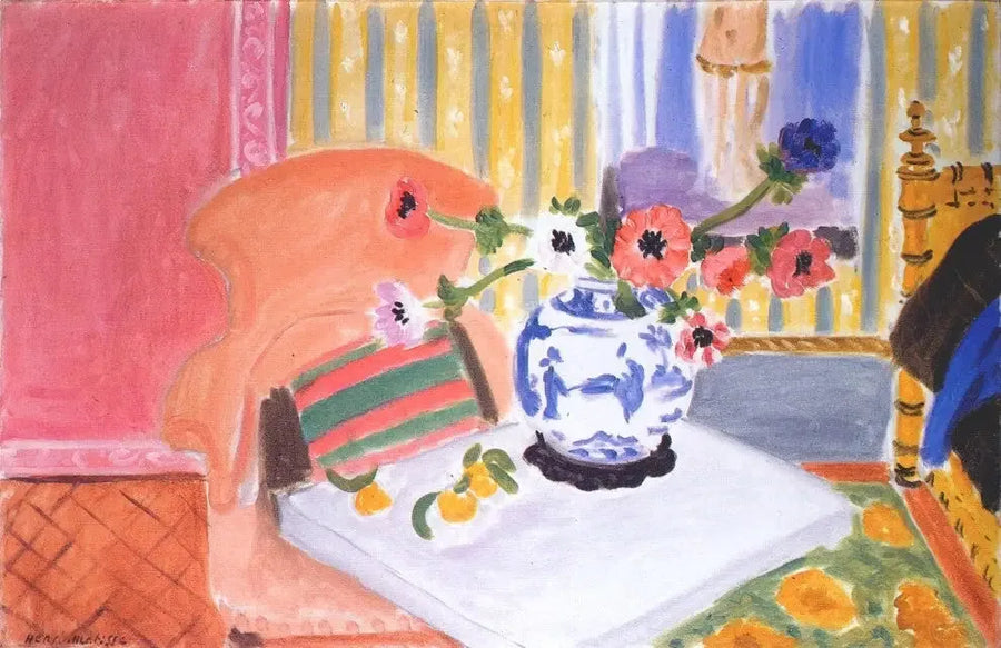 Anémonas y Jarrón chino - Henri Matisse
