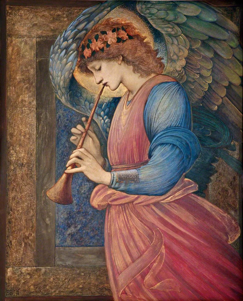 Ángel tocando la flauta de pico - Edward Burne-Jones