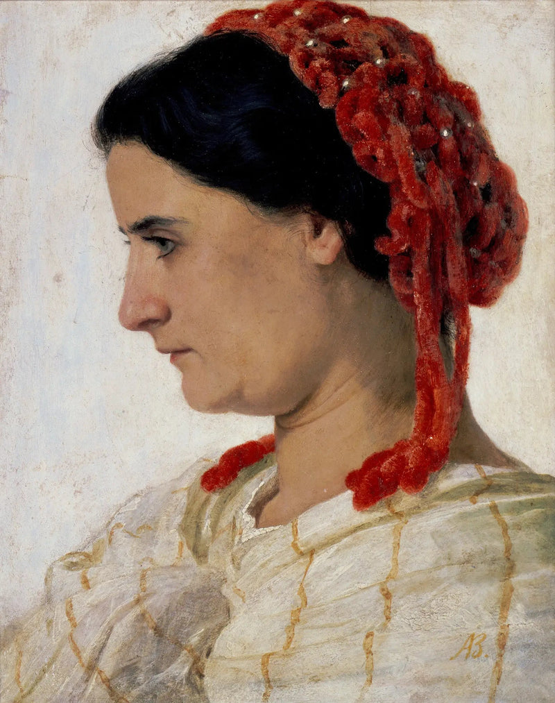 Angela Böcklin con una coleta de cabello rojo - Arnold Böcklin