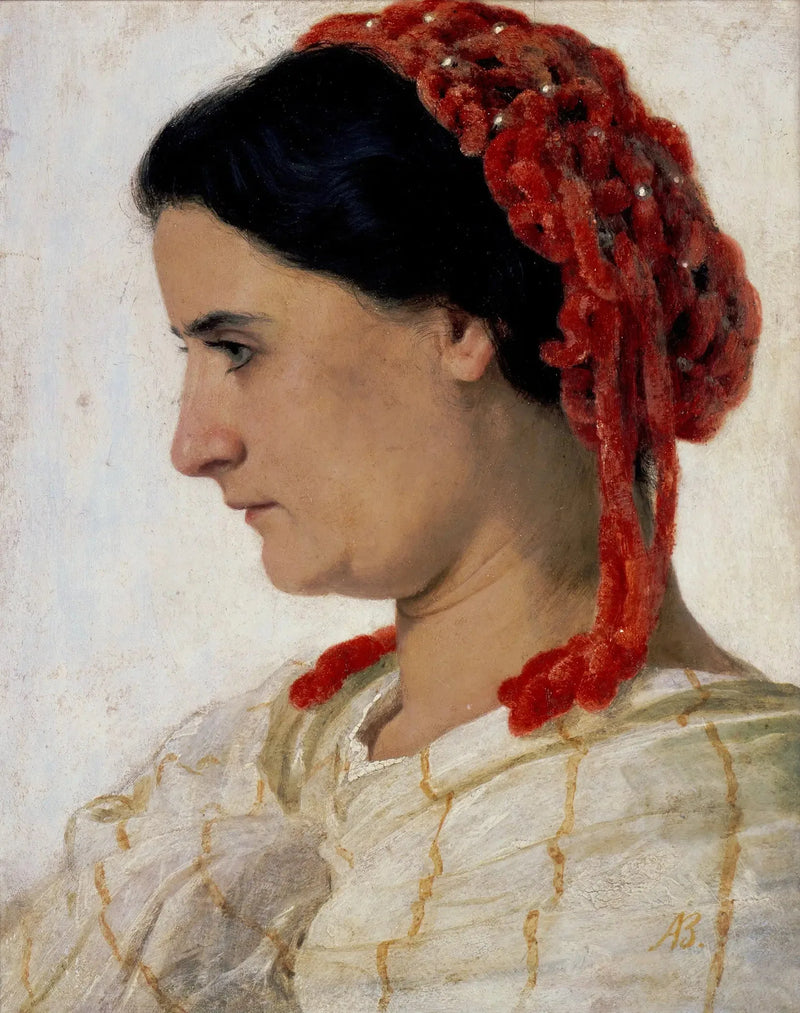 Angela Böcklin con una coleta de cabello rojo - Arnold Böcklin