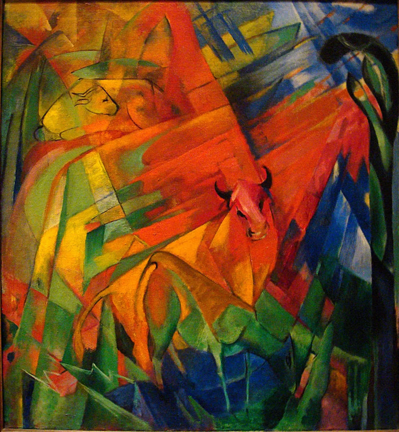Animales en un paisaje - Franz Marc