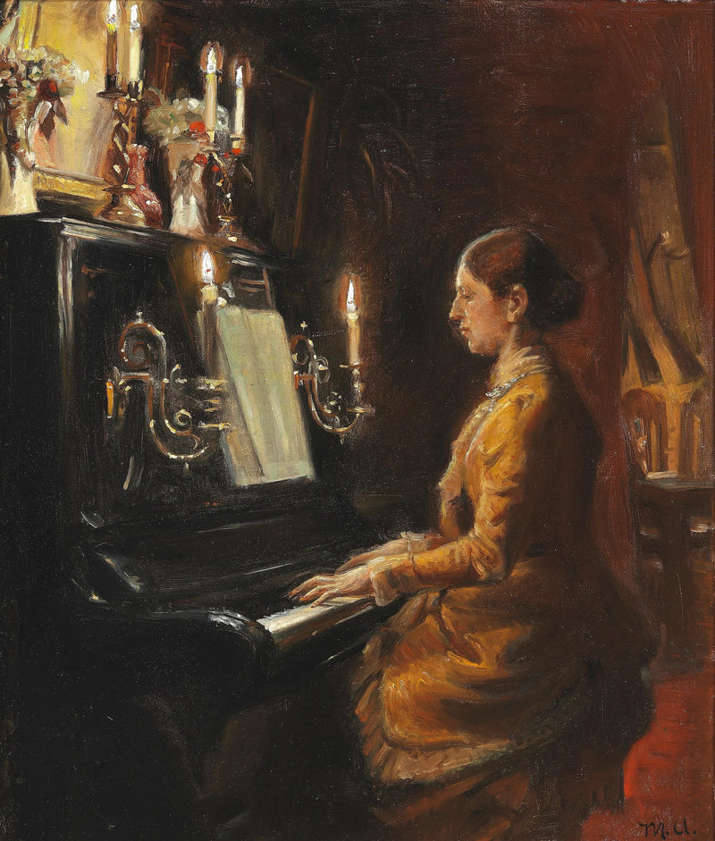 Ana al piano. -Michael Peter Ancher
