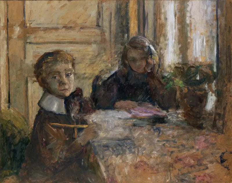 Annette y Jacques Roussel cumpliendo con su deber - Édouard Vuillard