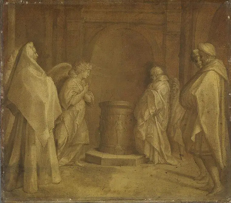 Anunciación del nacimiento de Juan Bautista - Andrea del Sarto