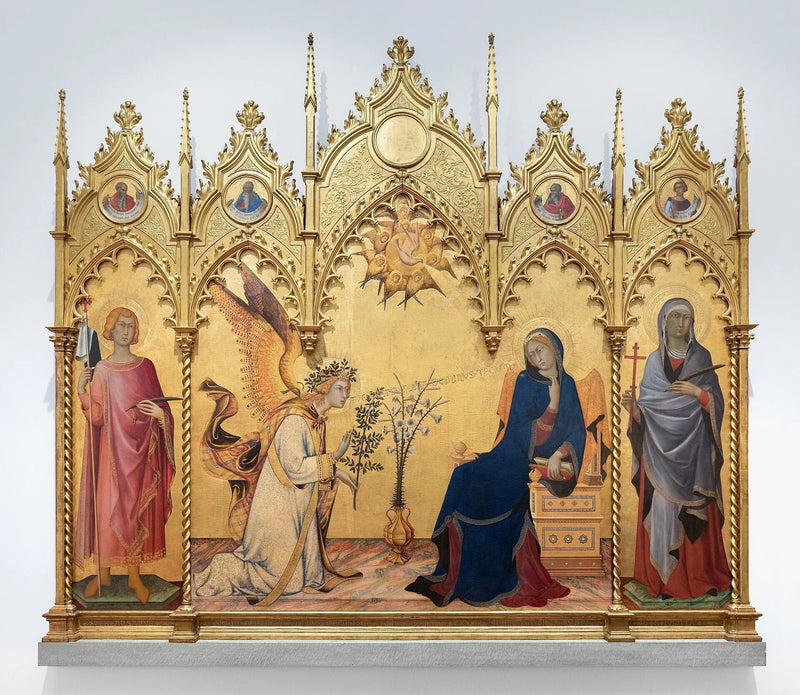 Anunciación entre los santos Ansan y Margarita - Simone Martini
