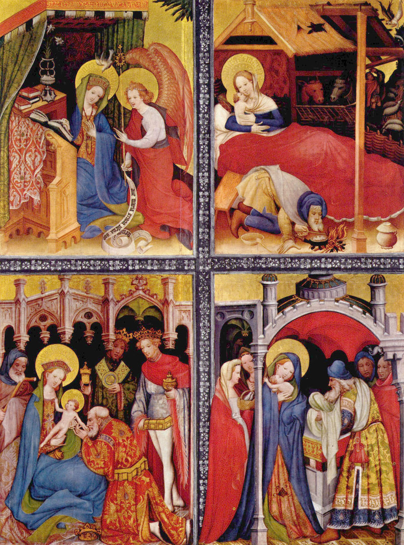 Anunciación, Nacimiento, Adoración y Presentación - Conrad von Soest