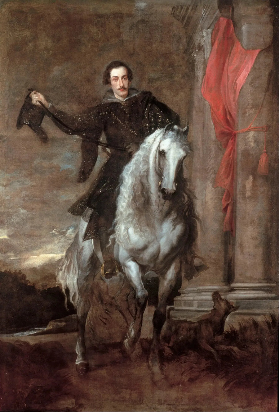 Venta a caballo de Anton Giulio Brignole - Antoine van Dyck
