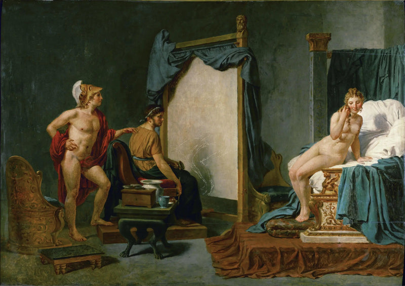 Apeles pintando a Campaspe en presencia de Alejandro - Jacques-Louis David