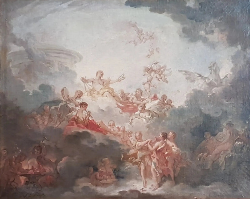 Apolo coronando las artes - François Boucher