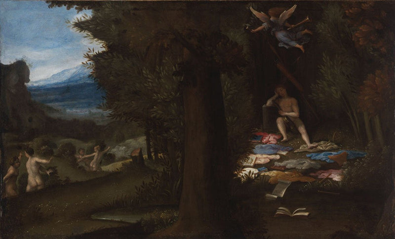 Apolo durmiente y las musas famosas - Lorenzo Lotto