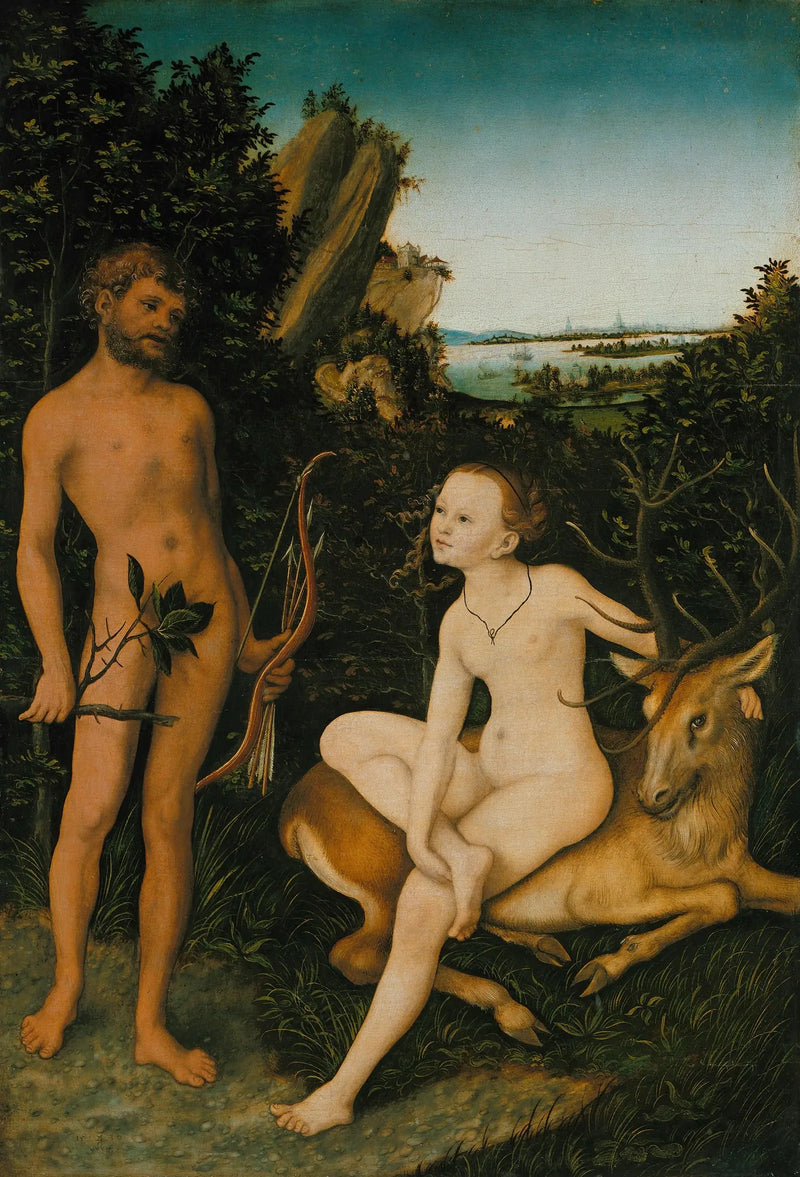 Apolo y Diana en un paisaje forestal - Lucas Cranach el Viejo