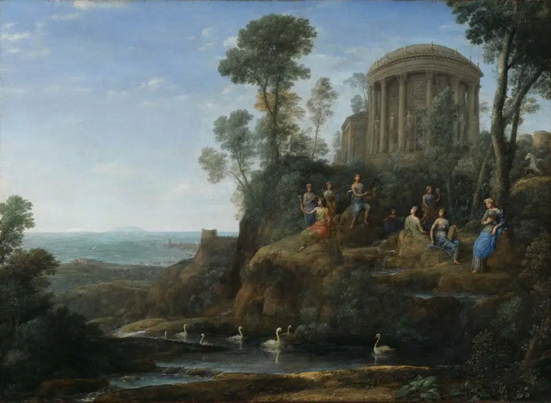 Apolo y las musas en el monte Hélicon - Claude Lorrain