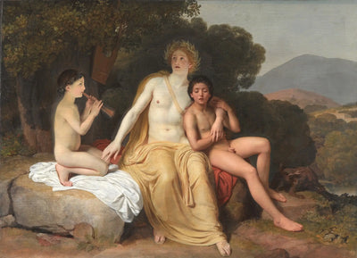 Apollon Hyacinthe et Cyparisse faisant de la musique et chantant - Alexandre Ivanov - Alpha Reproduction