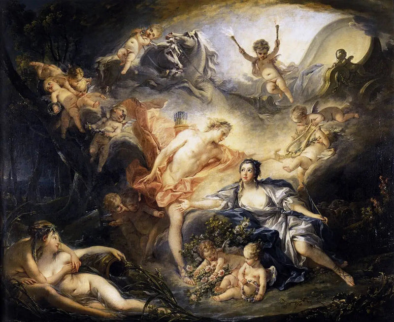 Apolo revelando su divinidad a la pastora Issé - François Boucher