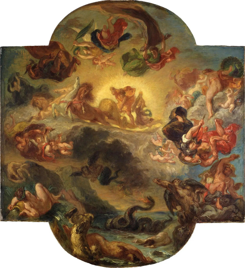 Apolo vencedor de la serpiente Pitón - Eugène Delacroix