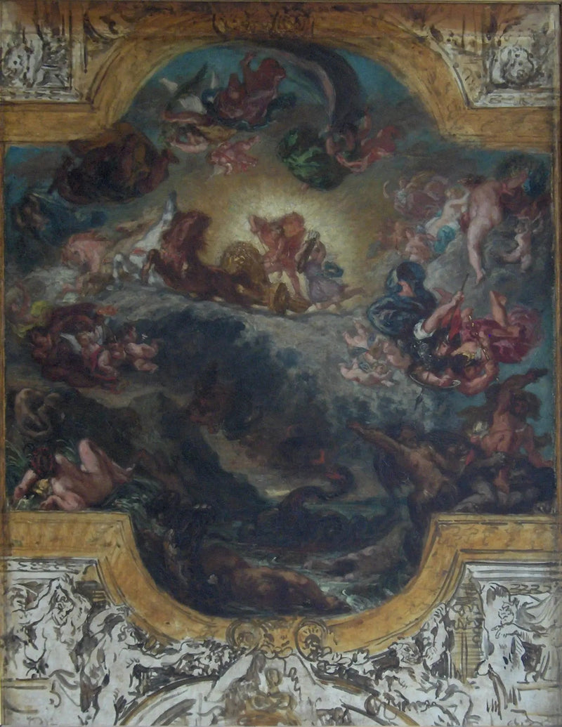 Apolo vencedor de la serpiente Pitón - Eugène Delacroix