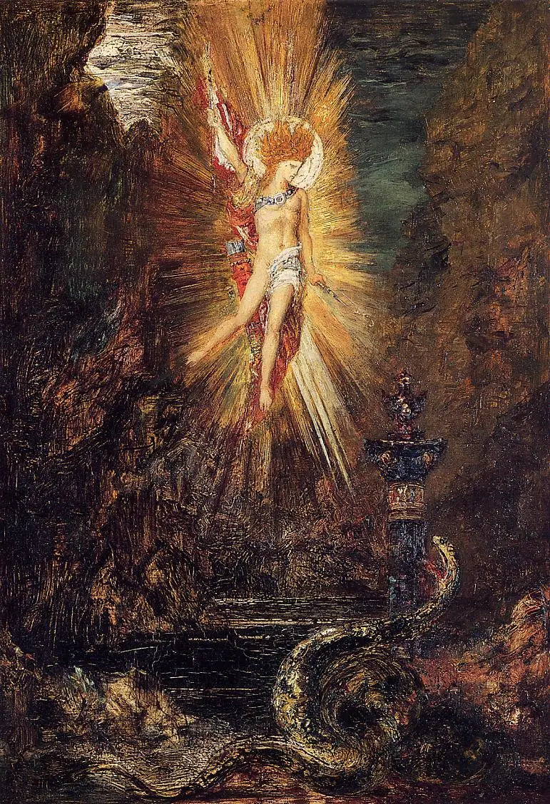 Apolo vencedor de la serpiente Python - Gustave Moreau